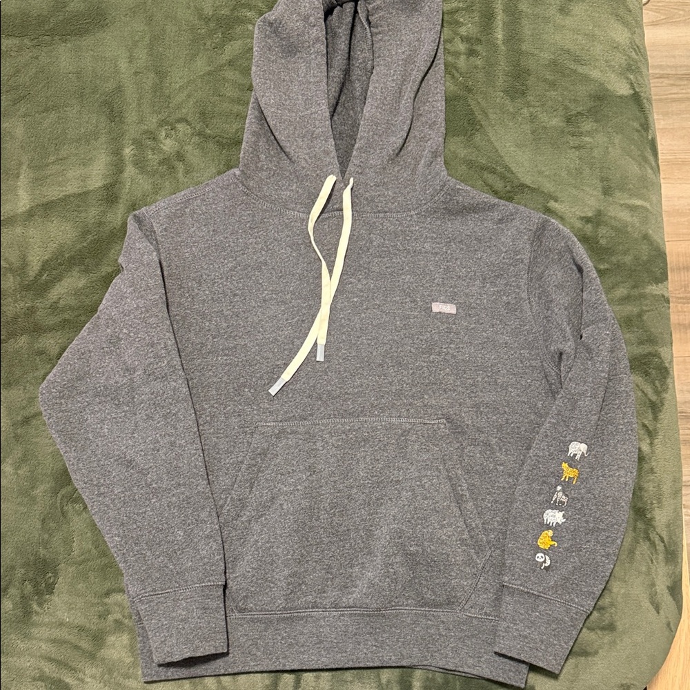 Figs Save The Animals Dark Heather Gray Hoodie *RARE*